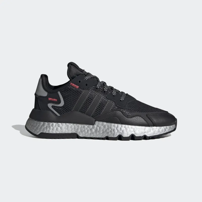 adidas Nite Jogger Core Black (W) Core Black/Shock Red/Silver Metallic (FV4137)
