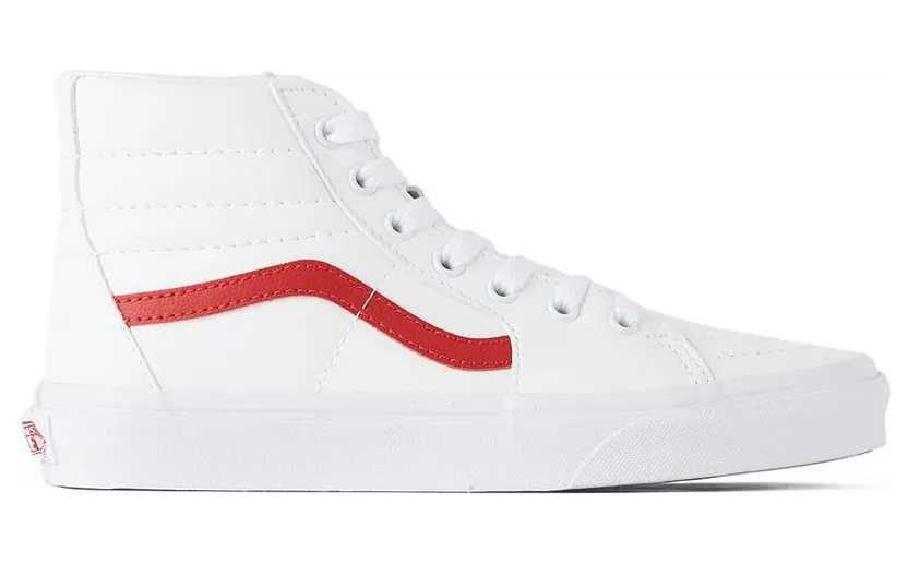 Vans Kids White & Red Sk8-Hi Big Kids Sneakers (J VN0A4UI29AN)