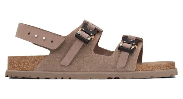 Dior By Birkenstock Milano Sandal Brown Nubuck Calfskin (3SA117ZSG_H700)