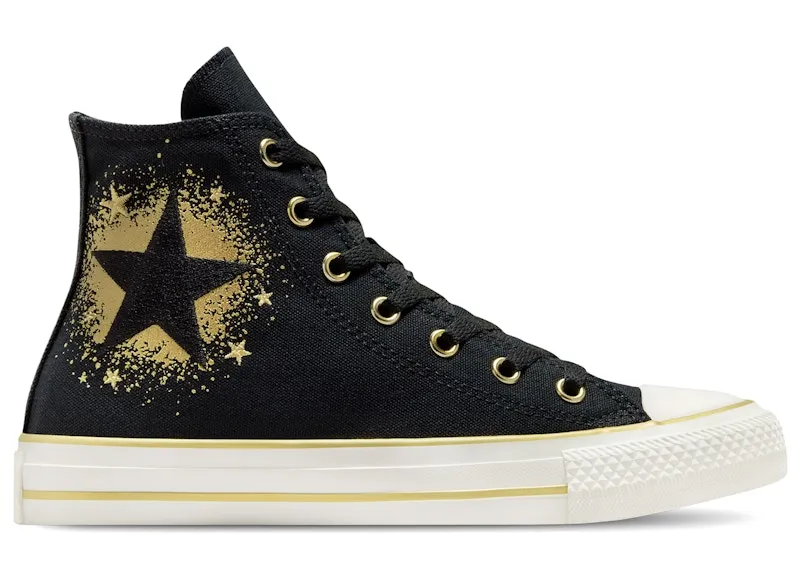 Converse Chuck Taylor All Star Hi Gold Stars Black (A12879C)