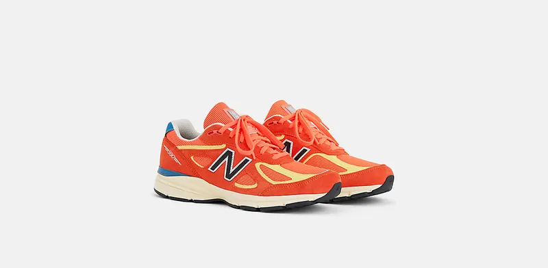 New Balance 990v4 – “Urgent Red / Maize / Afterglow” (U99076B)