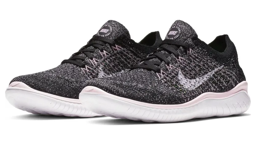 Nike Free RN Flyknit 2018 ‘Black Pink Foam’ Black/Pink Foam/White (942839-007)