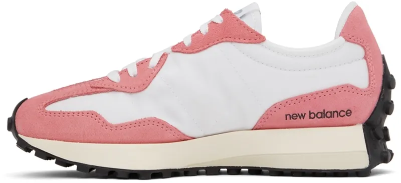 New Balance Pink & White 327 Sneakers (WS327LAG)