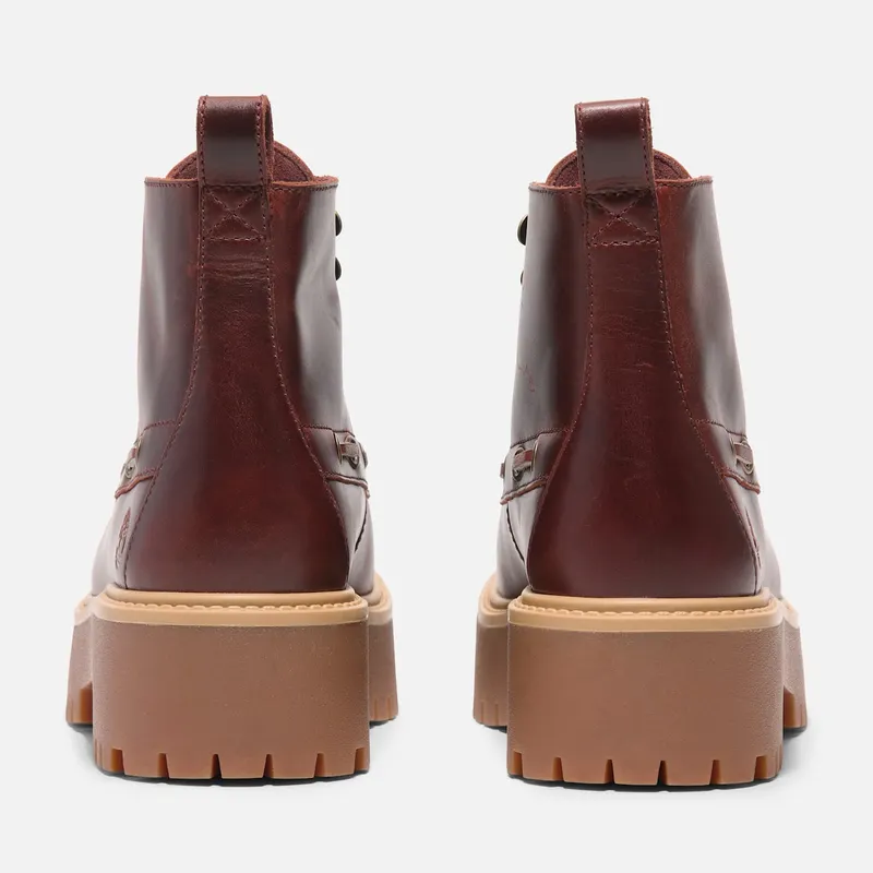 Timberland Stone Street Mid 7-Eye Platform Kiltie Boot Root Beer Full-Grain (TB0A27YZ-EIW)