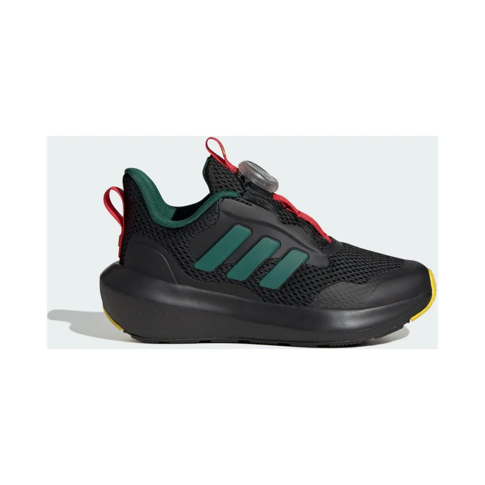 Adidas Fortarun 3.0 Boa Shoes Kids Core Black / Collegiate Green / Yellow (JI2197)