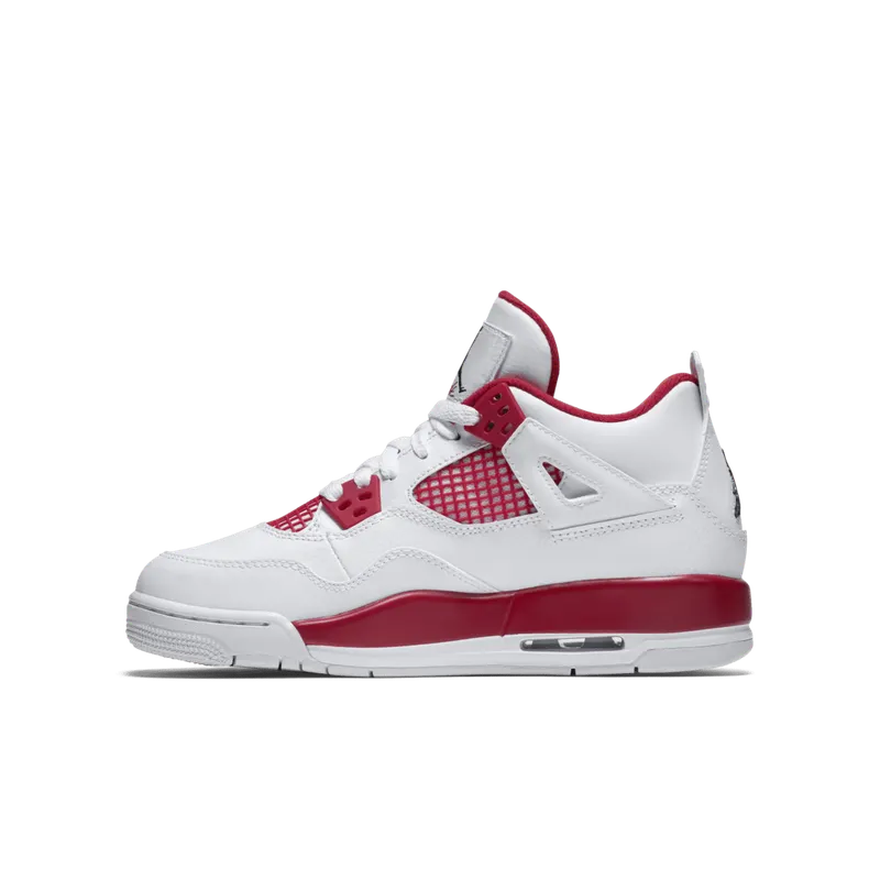 Jordan 4 Retro Alternate 89 (GS) White/Black-Gym Red (408452-106)