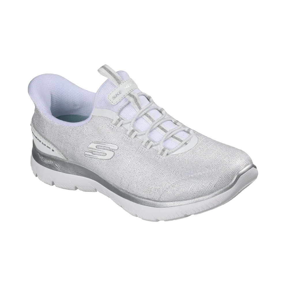 Skechers Slip-ins: Arch Fit Summits – Diamond Grace Sneaker White/Silver