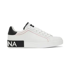 Dolce & Gabbana White & Red Portofino Sneakers (CS1760 AH526)