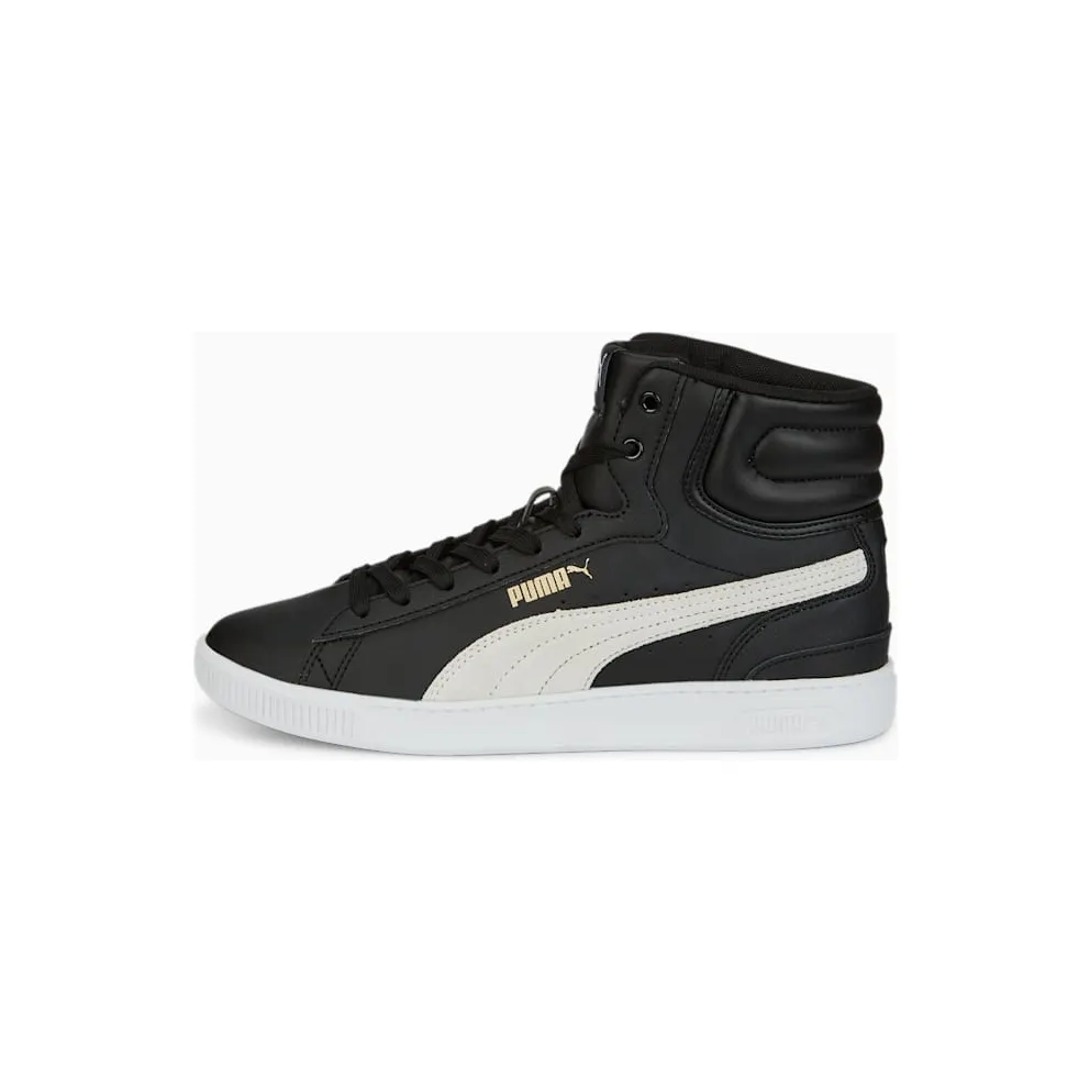 Puma Vikky v3 halfhoge leren Gold/Black/White (38761002)
