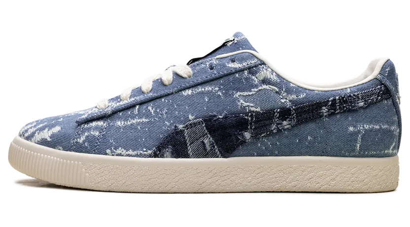 Puma Clyde “Faded Denim Frosted Ivory” (399655-01)