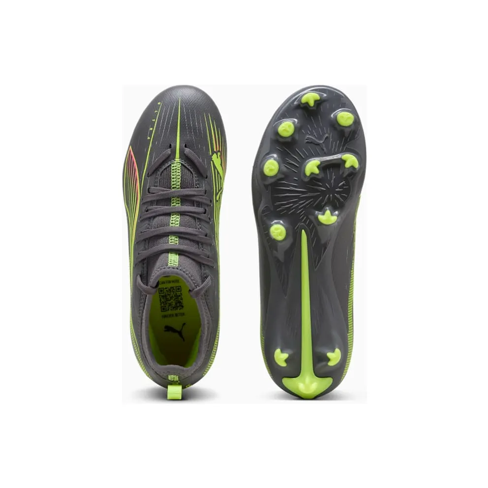Puma Ultra 5 Match FG/AG Jr Matte Aged Silver Yellow Alert Aged Silver (108167-03)