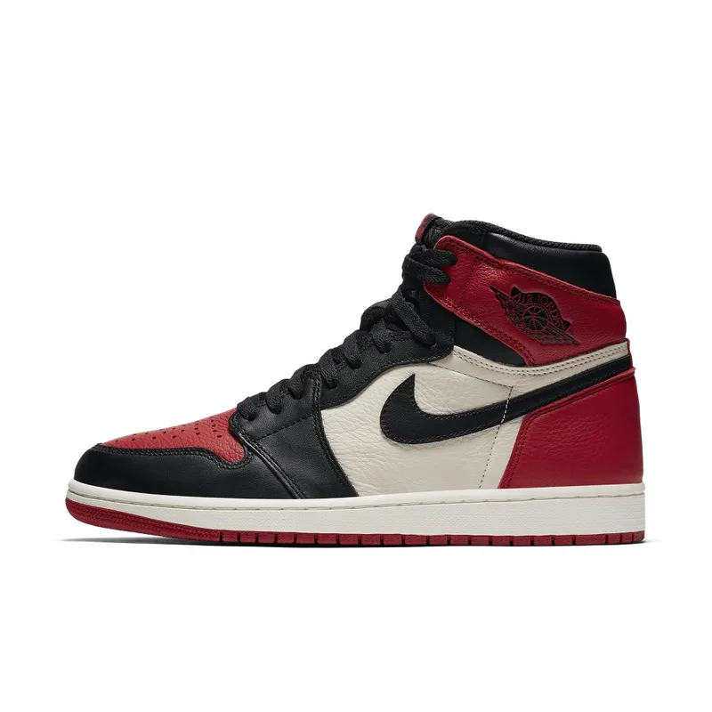 Air Jordan Nike AJ I 1 Retro High Bred Toe (2018) (555088-610)