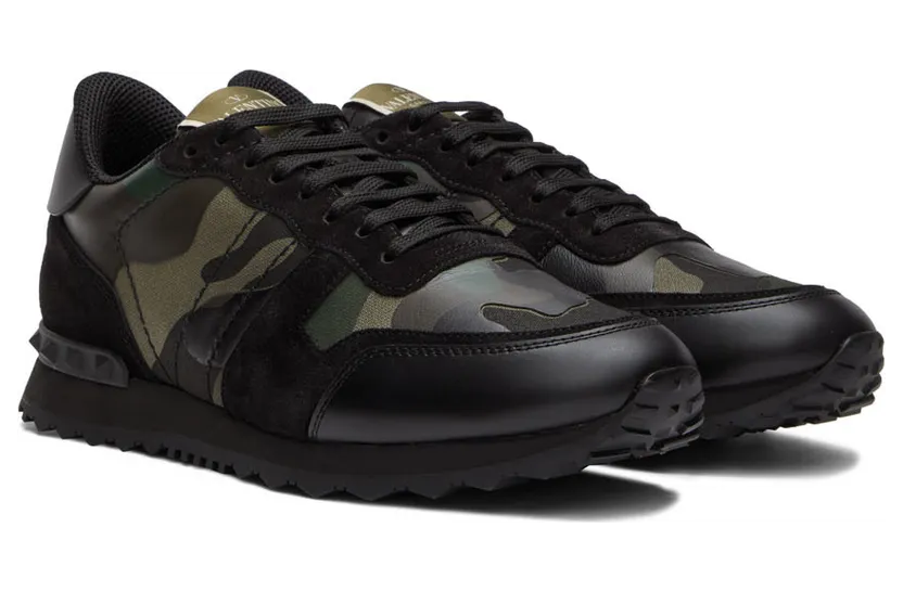 Valentino Garavani Green & Black Rockrunner Sneakers (1Y2S0723TCC) (4)