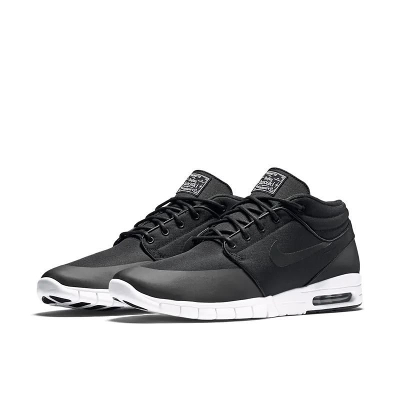Nike SB Stefan Janoski Max Mid Black White Black/Black-Metallic Silver-White (807507-001)