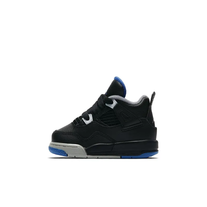 Air Jordan 4 Retro Black Soar Matte Silver White (TD)