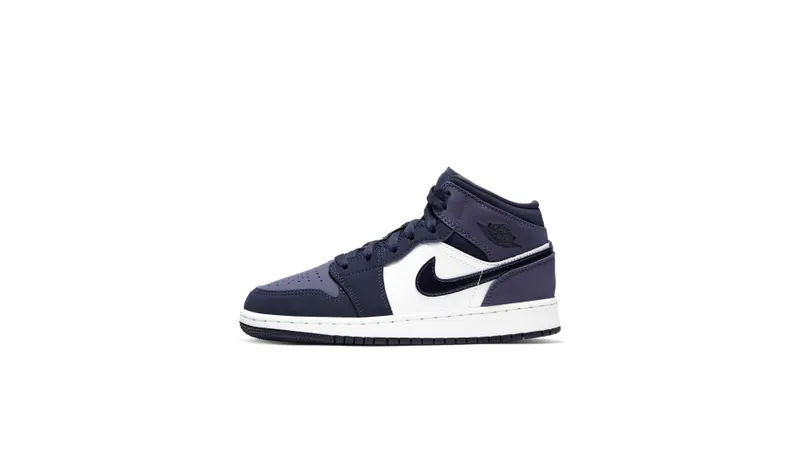Jordan 1 Mid Sanded Purple (GS) Obsidian/Sanded Purple-White (554725-445)