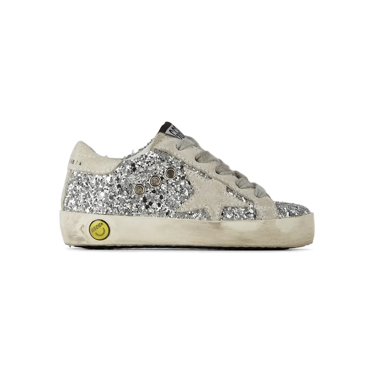 Golden Goose Baby Silver Glitter Super-Star Classic Sneakers (GJF00101.F000416.70136)