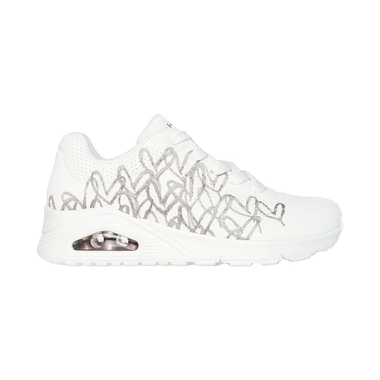 Skechers JGoldcrown: Uno Golden Heart White / Roos Gold “White” (177975 Wtrg) (177975WTRG)
