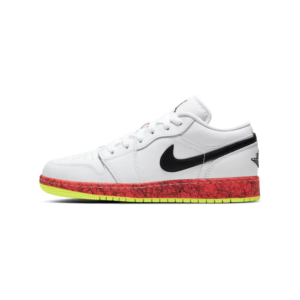 Jordan 1 Low Multi-Color Midsoles White (GS) White/Black-Multi-Color (CV9548-100)