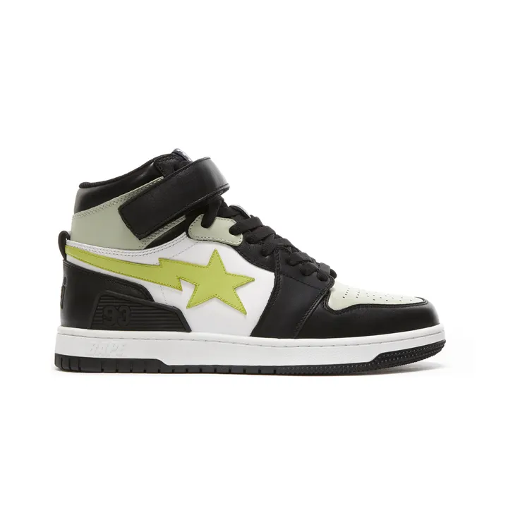 A Bathing Ape Block Sta Hi Black Lime (001FWG701036X)