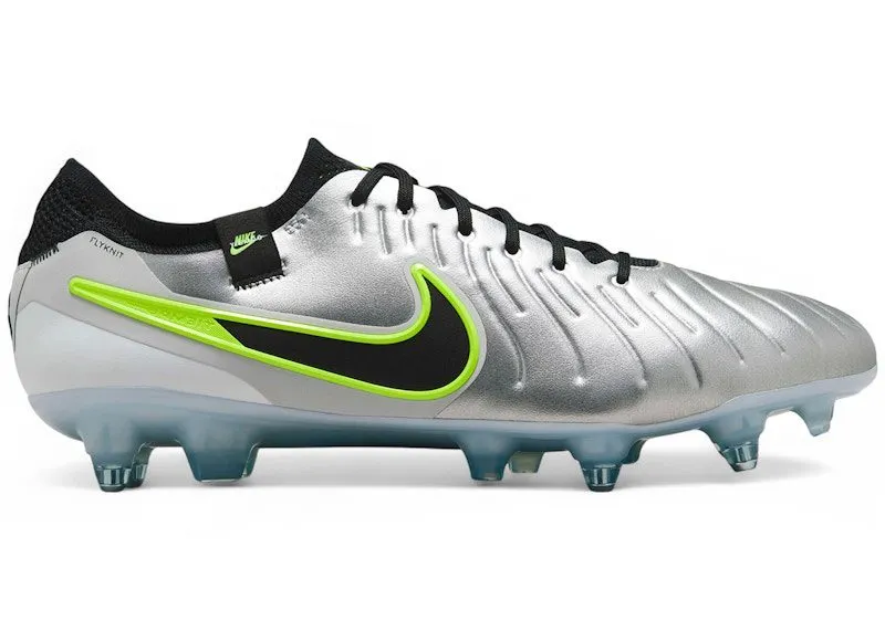 Nike Tiempo Legend 10 Elite SG-Pro AC Metallic Silver Volt Black (DV4329-001)