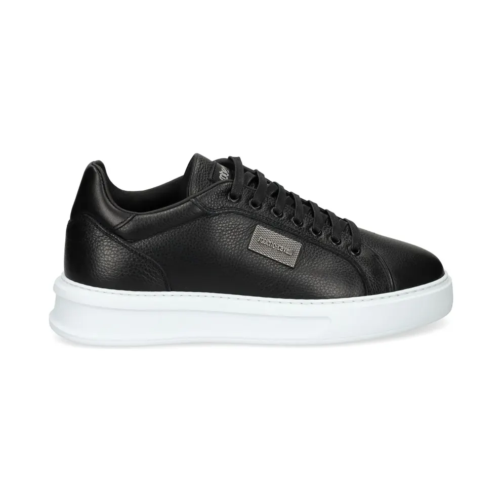 Roberto Cavalli with leren plakkaat – Black (29766A)