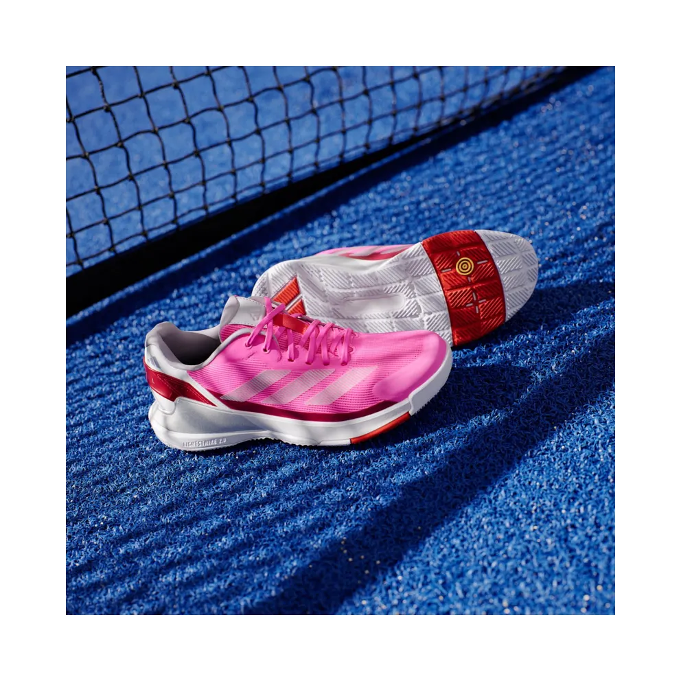 Adidas Crazyquick Lightstrike Padel Shoes Lucid Pink / Silver Metallic / Lucid Red (IH3395)