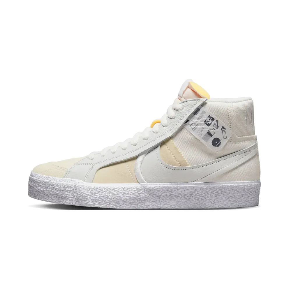 Nike SB Blazer Mid Warning Label Summit White (DZ7587-110)