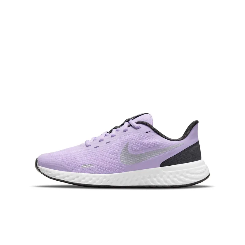 Nike Revolution 5 Purple “Lilac / Dark Smoke Grey / White / Metallic Silver” (BQ5671-509)