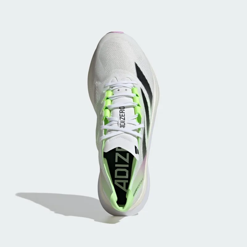 adidas Adizero Boston 12 Cloud White / Core Black / Green Spark (IG3321)