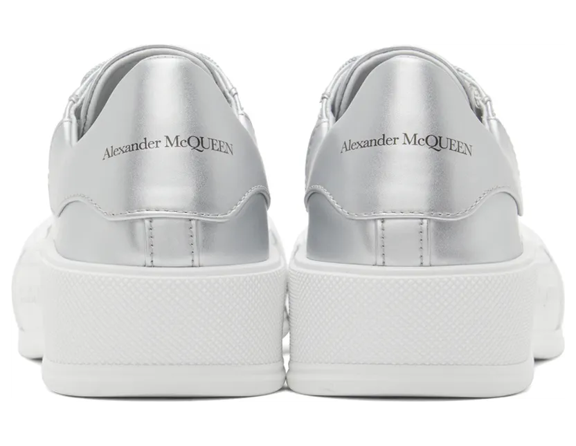 Alexander McQueen Silver Deck Plimsoll Sneakers (697122W4SL3) (2)