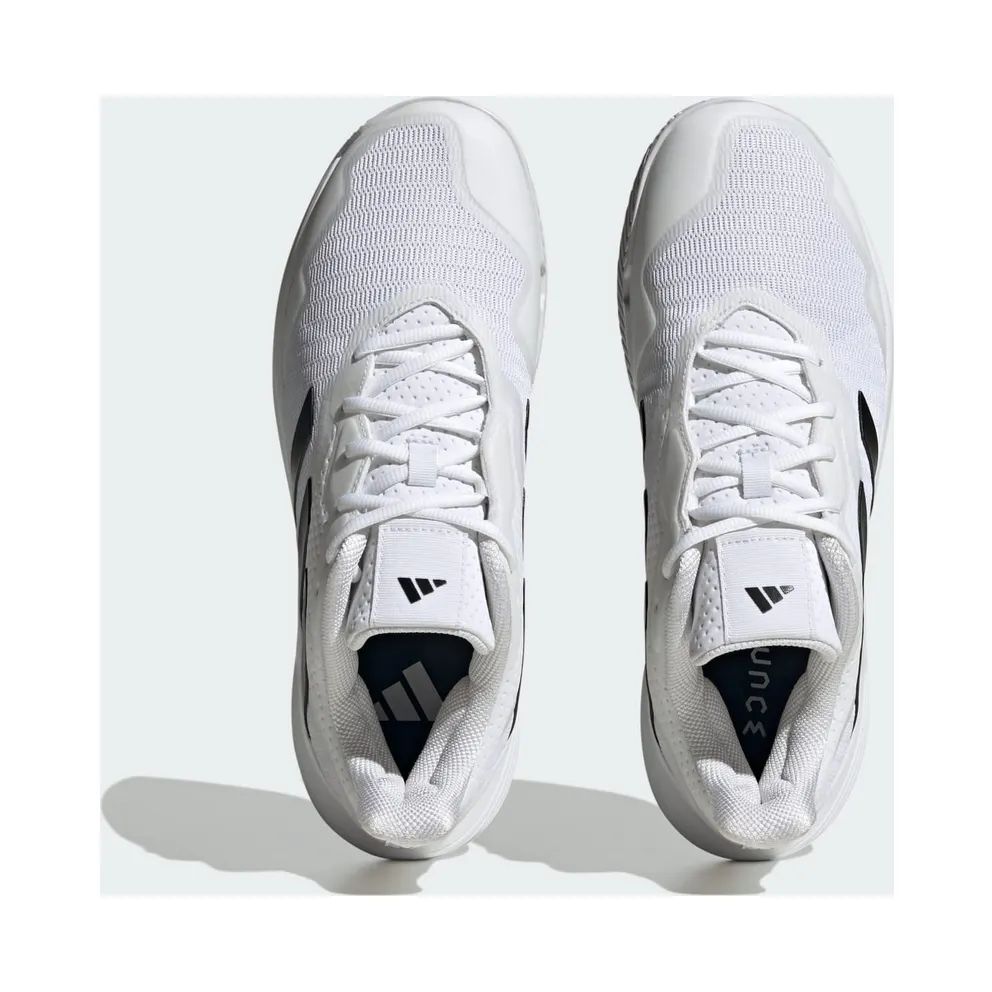 Adidas CourtJam Control Tennis Shoes Cloud White / Core Black / Matte Silver (ID1538)
