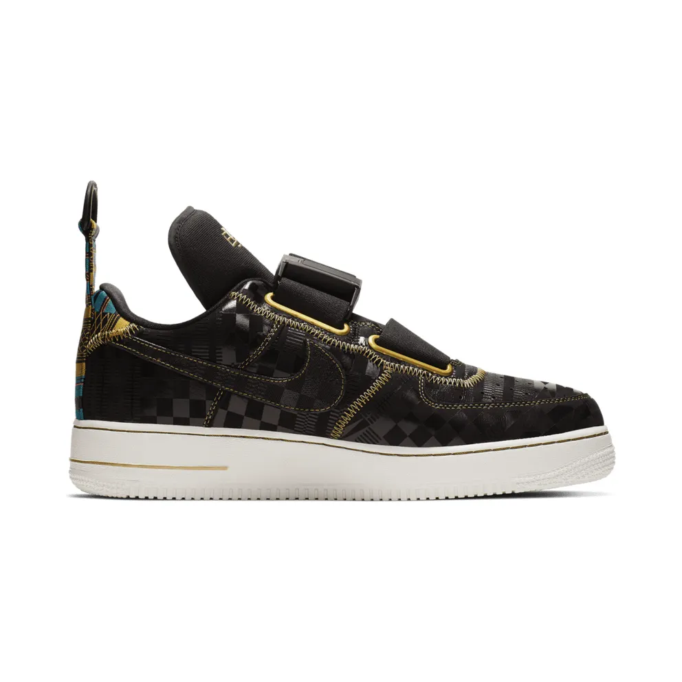 Nike Air Force 1 Utility BHM (2019) Black/Metallic Gold-White (BV7783-001)