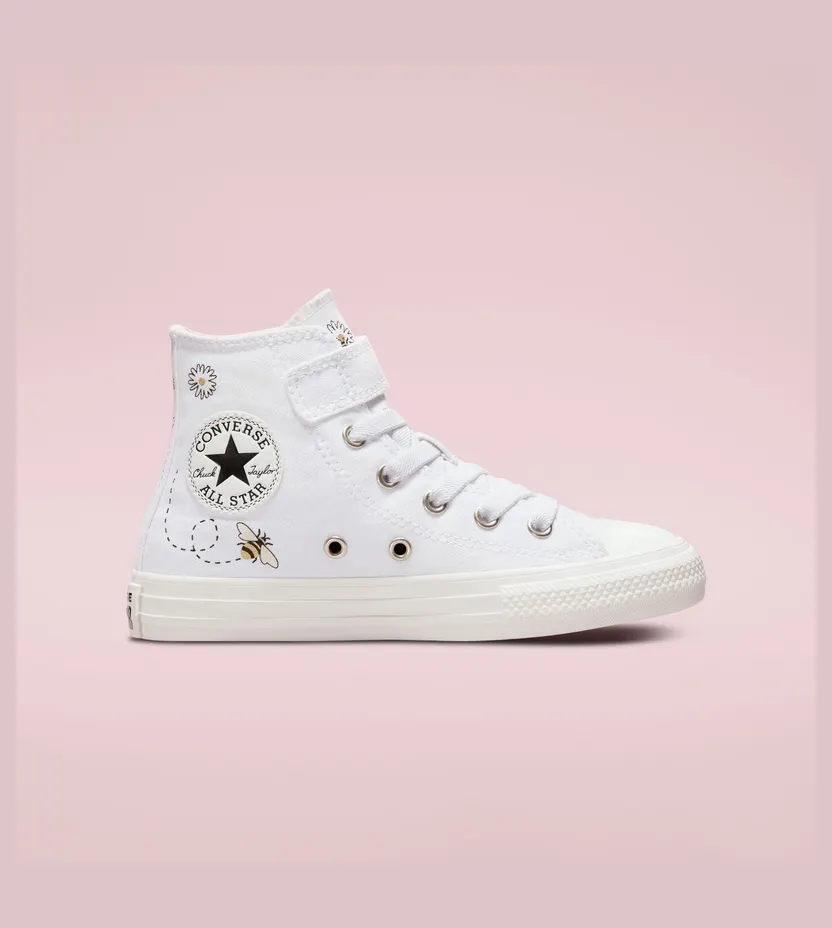 Converse Chuck Taylor All Star Easy-On Bees Wit/zwart/geel (A01619C)