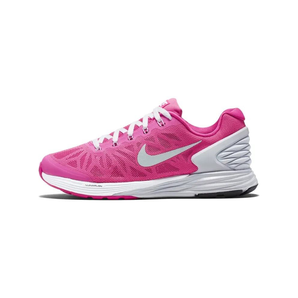 Nike Lunarglide VI 6 Hot Pink (GS) “Hot Pink / White / Wolf Grey / Metallic Silver” (654156-601)