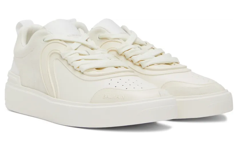 Balmain Off-White B-Skate Low Sneakers (YM1VI292LTLC) (4)