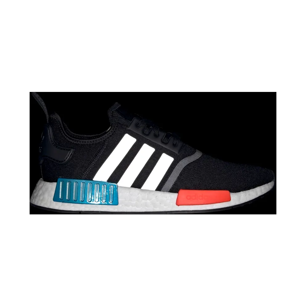 adidas NMD R1 Black Silver Solar Red Core Black/Silver Metallic/Solar Red (FY5727)