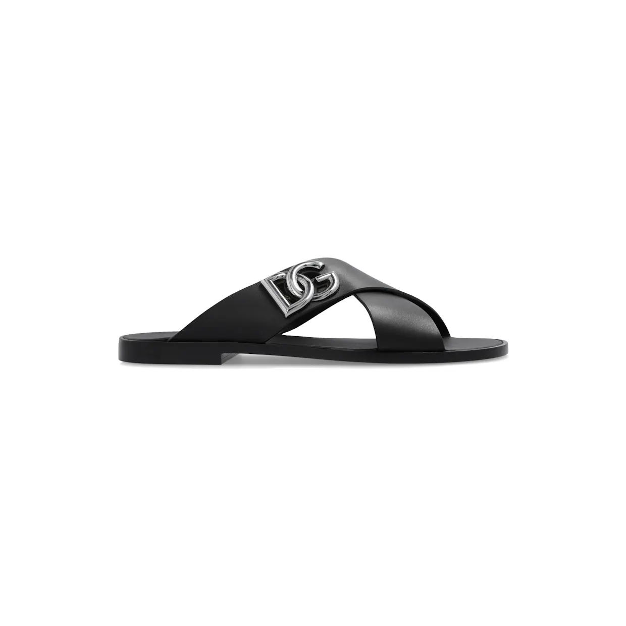 Dolce & Gabbana Calfskin Criss Cross Sandals Black (A80440 AO602 80999)