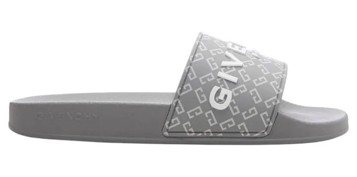Givenchy Monogram Logo Slides Grey White (BH301TH1UC-030)