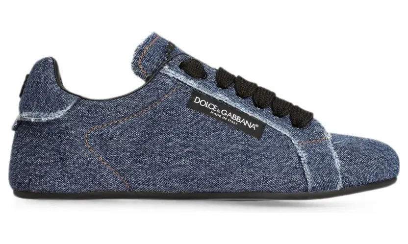 Dolce & Gabbana Portofino Soft denim sneakers – Blauw (CS2471A0901)