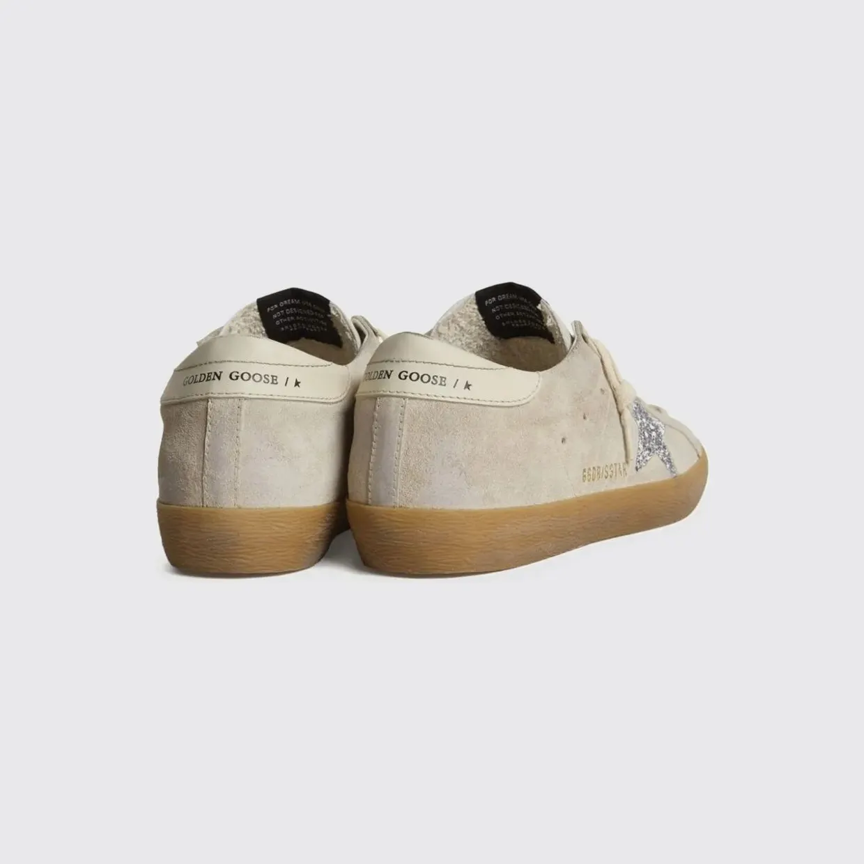 Golden goose Super-Star Suede Sneakers with Glitter Logo and Embroidery White (GWF00101F00720215751) (2)