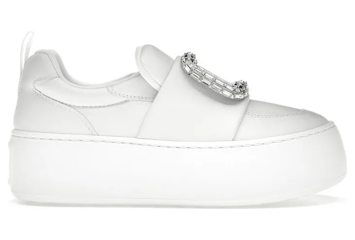 Roger Vivier Viv’ Up White Crystal Buckle (RVW73938910LE9B001)