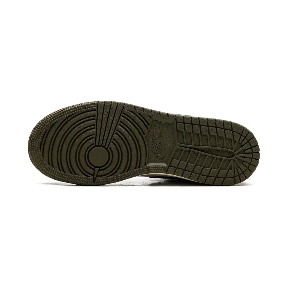 Jordan 1 Low GS “Black Toe Medium Olive” (553560-092)