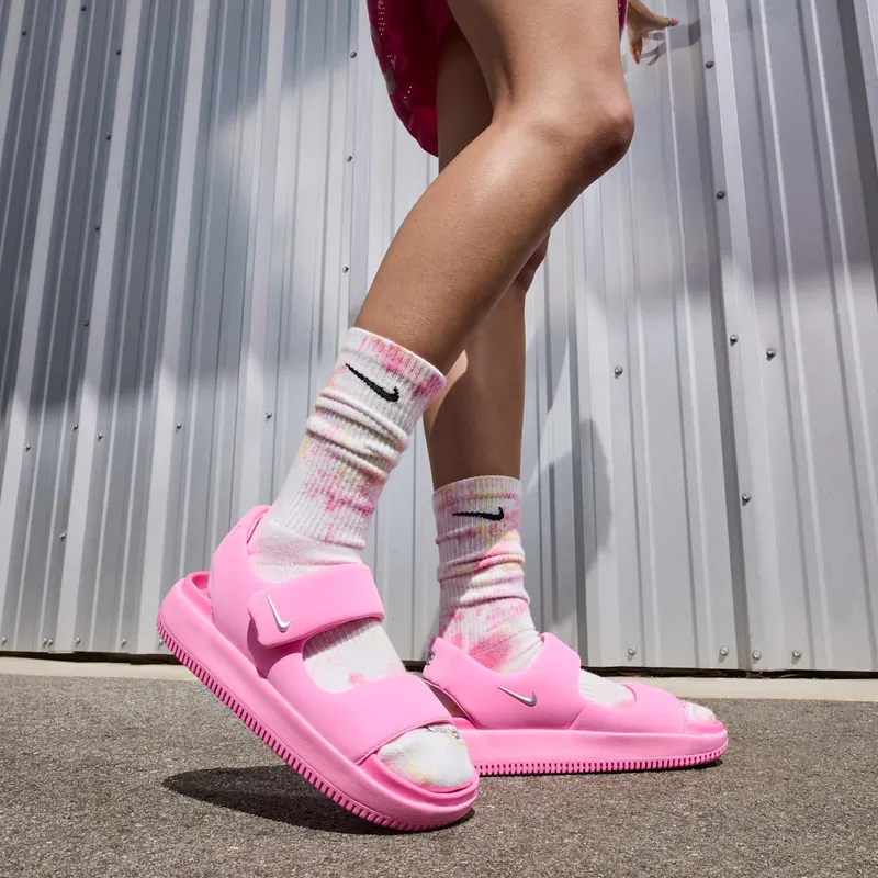 Nike Calm Sandal Hyper Pink Metallic Silver (FJ6043-600)