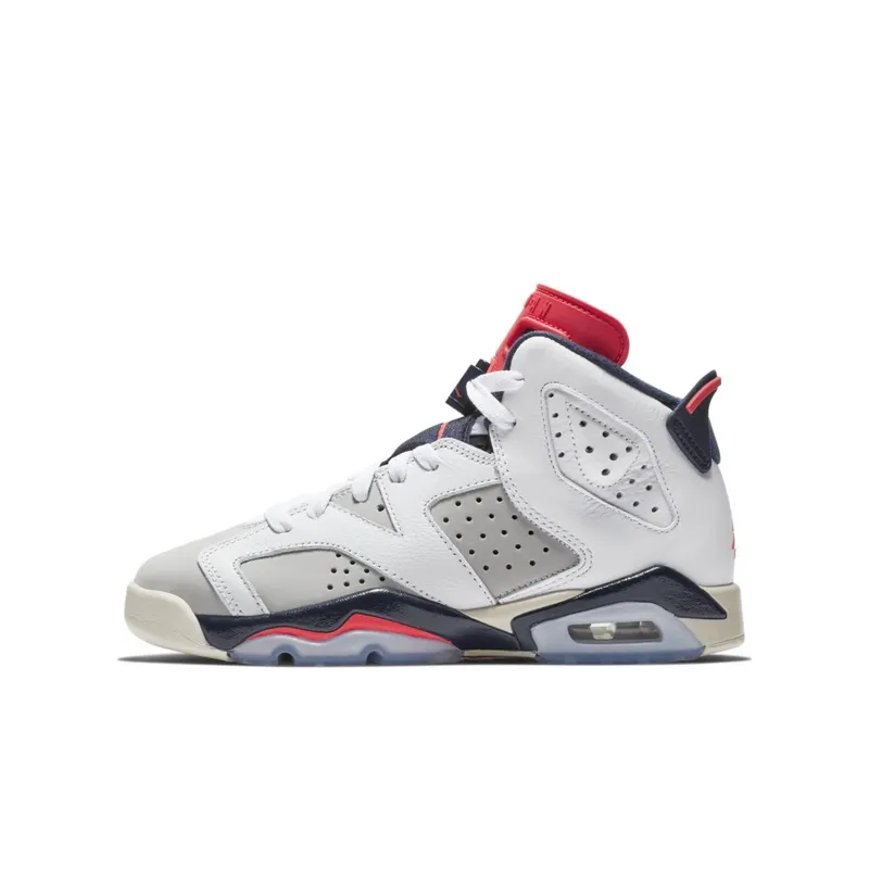 Jordan  6 Retro Tinker (GS) White/Infrared 23-Neutral Grey-Obsidian (384665-104)