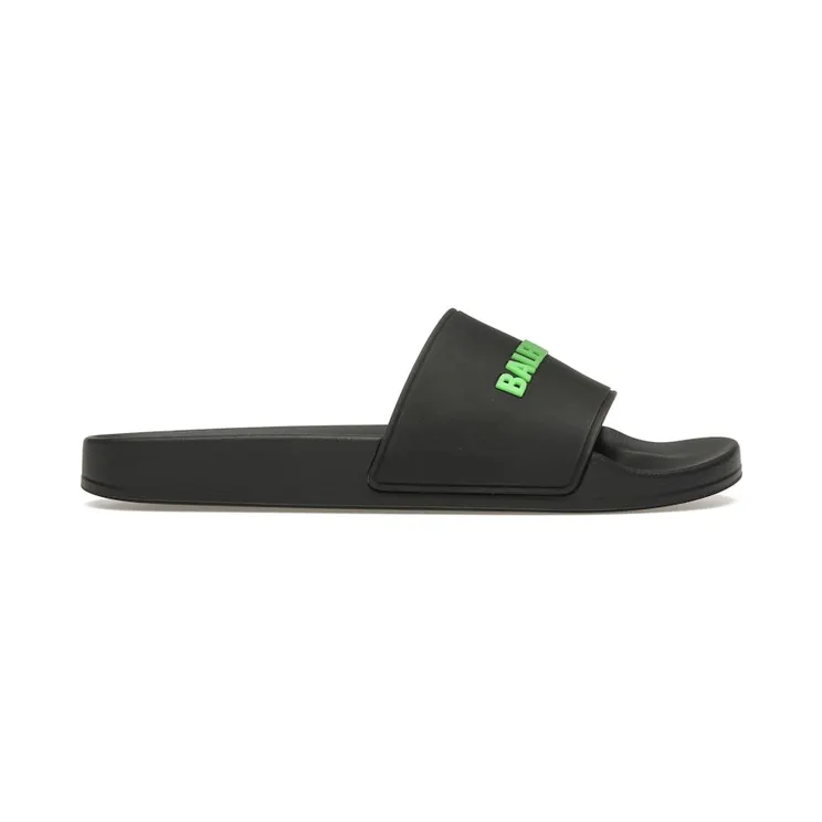 Balenciaga Pool Slide Black Fluo Green (W) (565547W1S811030)