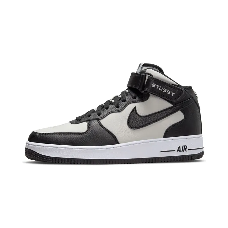 Nike x Stussy Air Force 1 Mid “Black / White” (DJ7840-002)
