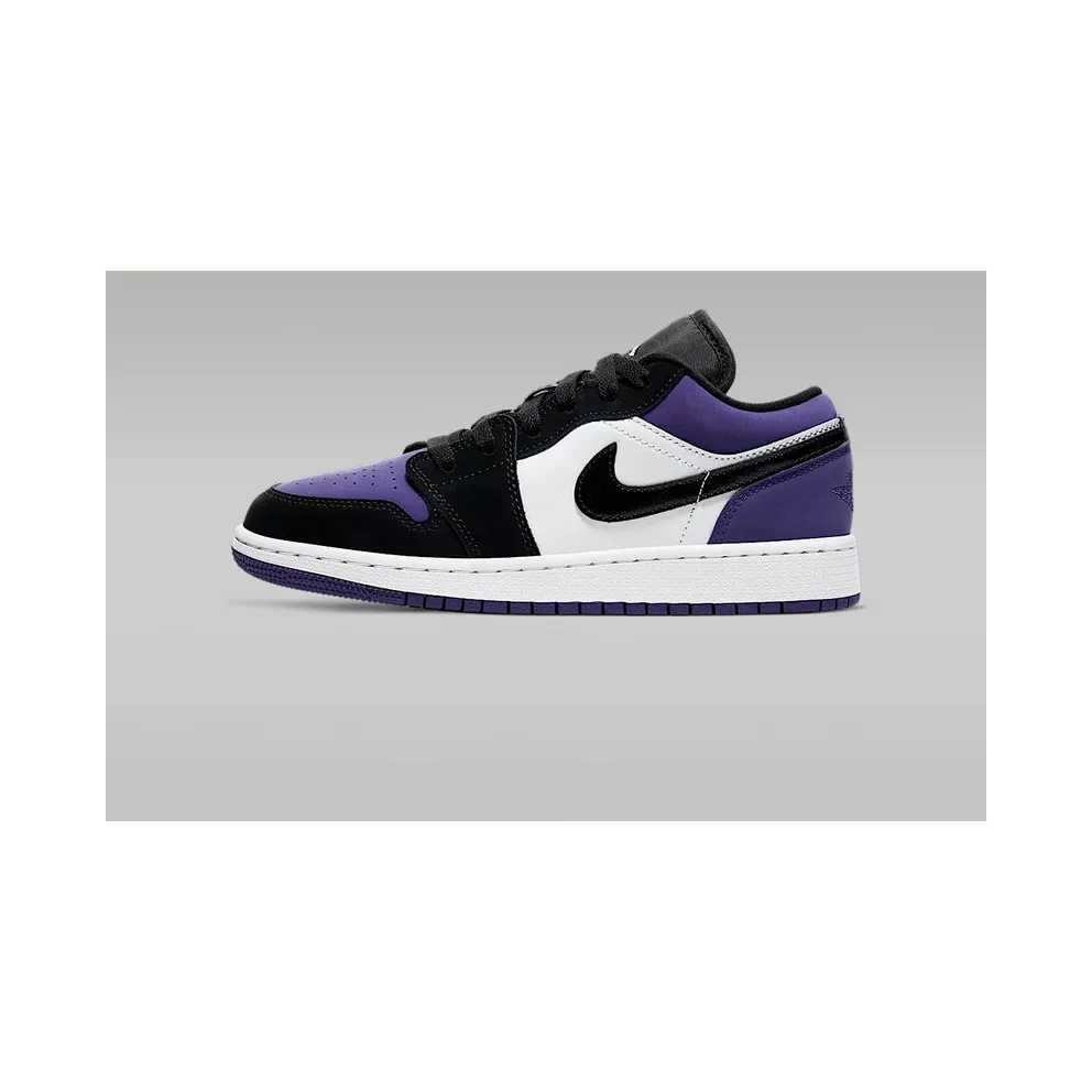 Jordan Air 1 Low Court Purple (GS) White/Black-Court Purple (553560-125)