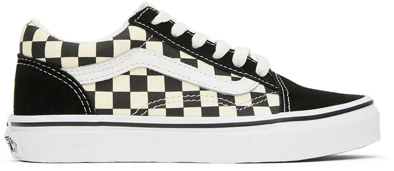 Vans Kids Black & White Checkerboard Old Skool Little Kids (VN0A38HBP0S1)