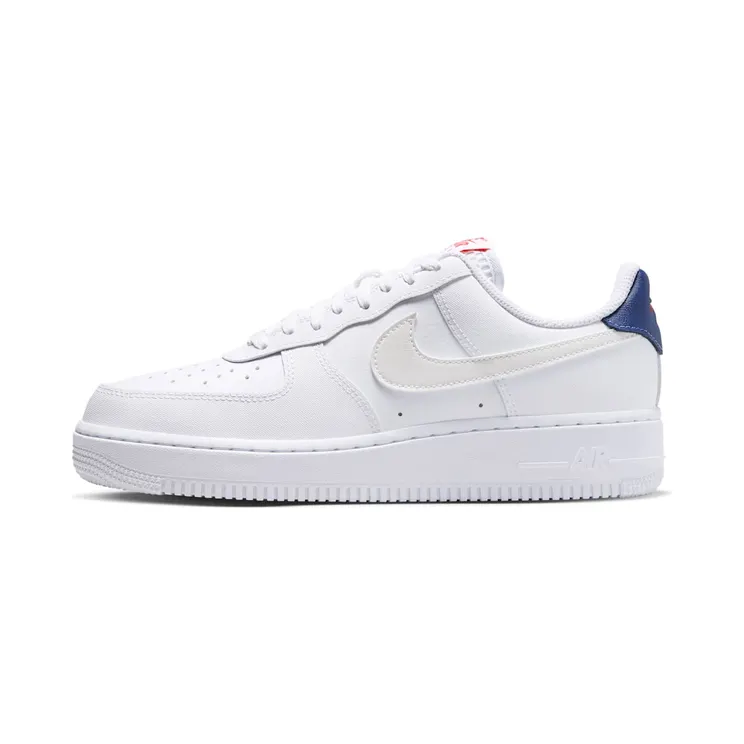Nike Air Force 1 07 White & “White / Blue Void / Fire Red / Metallic Summit White” (IR1989-100)
